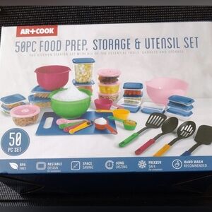 ARTCOOK 50-Piece Kitchen Food Prep, Storage And Utensil Set